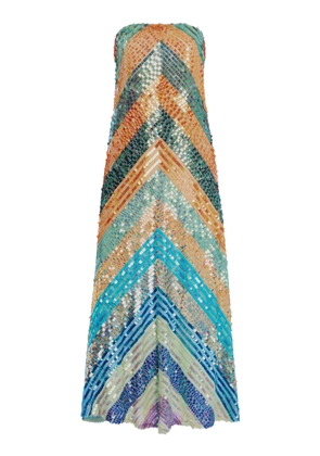 Christopher John Rogers Strapless Hand-Embellished Midi Dress - Moda Operandi