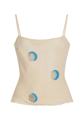 Anna October Jessica Beaded Silk Top - Moda Operandi