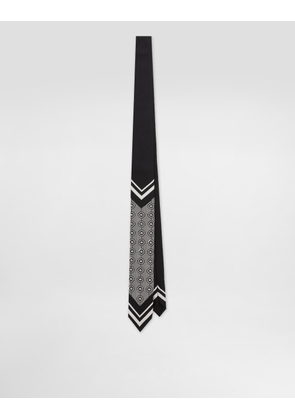 Dolce & Gabbana Micro-design And Logo Twill Print - Man Ties And Pocket Squares Multicolor Onesize