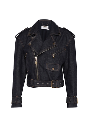 Zimmermann Crush Denim Biker Jacket - Moda Operandi