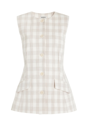 SIMKHAI Calliope Gingaham Vest - Moda Operandi