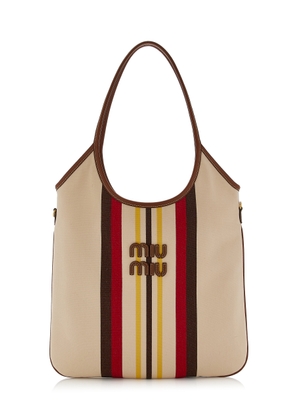 Miu Miu Ivy Canvas Tote Bag - Moda Operandi