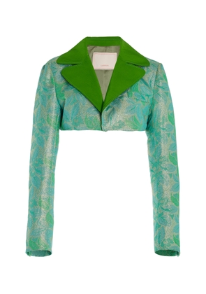 Harbison Quantum Cropped Brocade Blazer - Moda Operandi