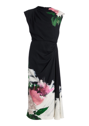 Erdem Printed Satin Midi Dress - Moda Operandi