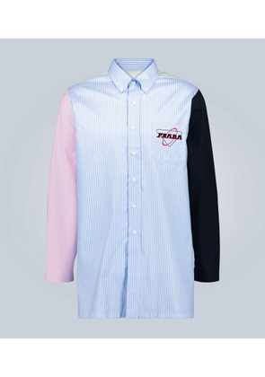 Prada Colorblocked striped shirt
