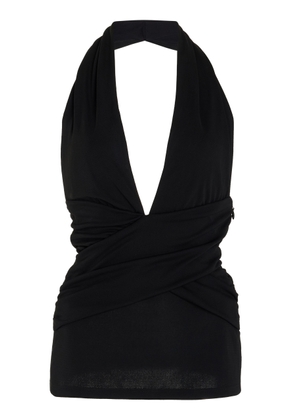 Carolina Herrera Gathered Jersey Halter Top - Moda Operandi