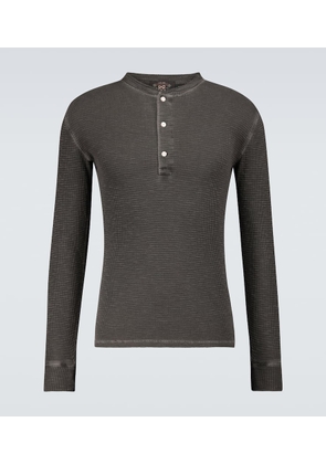 RRL Waffle-knit cotton Henley shirt