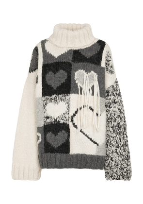 Joseph Intarsia wool-blend sweater