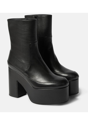 Dries Van Noten Leather platform ankle boots