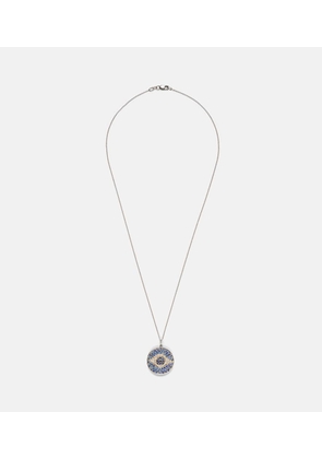 Ileana Makri Dawn 18kt white gold necklace with diamonds and sapphires