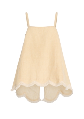 Posse Essie Fringed Linen Top - Moda Operandi