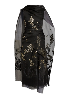 Erdem Embellished Sheer Silk-Blend Cocktail Dress - Moda Operandi