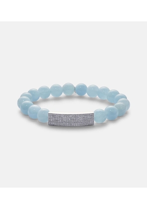 Sydney Evan 14kt beaded bracelet with diamonds and white gold