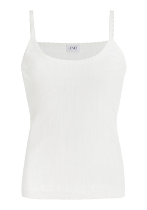 Leset Pointelle-Knit Cotton Tank Top - Moda Operandi