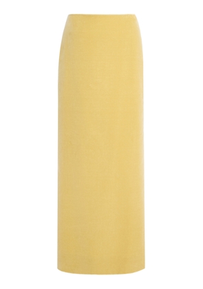 COLLEEN ALLEN Slit-Detailed Cotton-Velvet Skirt - Moda Operandi