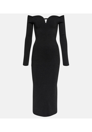 Galvan Grace off-shoulder midi dress