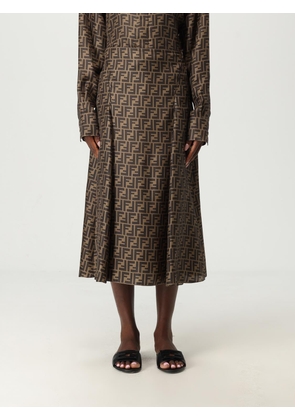 Skirt FENDI Woman color Dove Grey