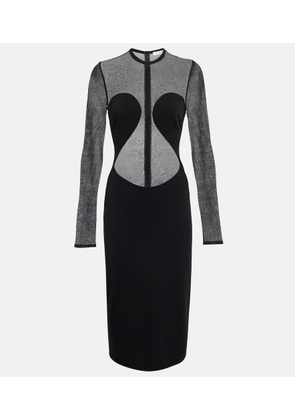 Alaia Semi-sheer paneled minidress