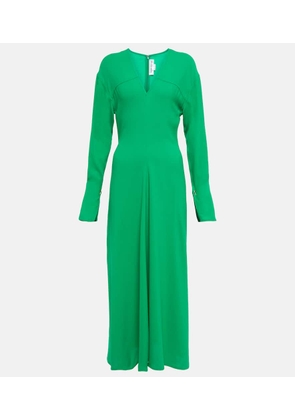 Victoria Beckham V-neck crepe midi dress
