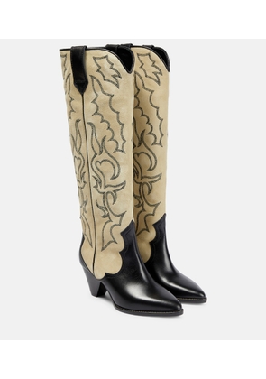 Isabel Marant Leila leather and suede cowboy boots