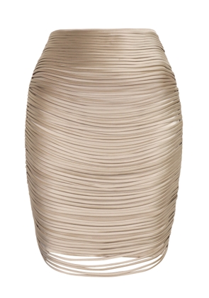 Andres Otalora Noche Estrellada Fringed Mini Skirt - Moda Operandi