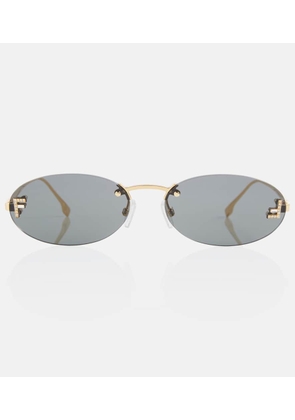 Fendi Fendi First embellished oval sunglasses