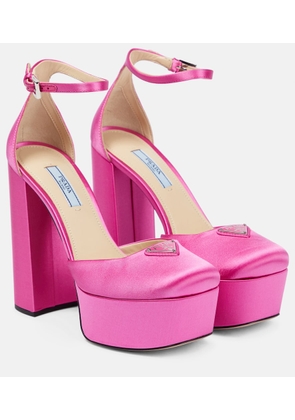 Prada Satin platform pumps