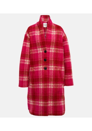 Marant Etoile Gabriel checked flannel coat