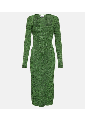 Ganni Ribbed-knit midi dress
