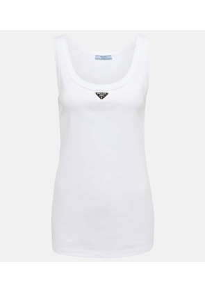 Prada Logo cotton tank top