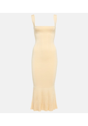 Galvan Fluted jersey midi dress