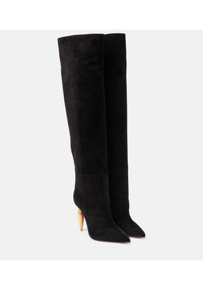 Christian Louboutin Lipbotta 100 suede knee-high boots