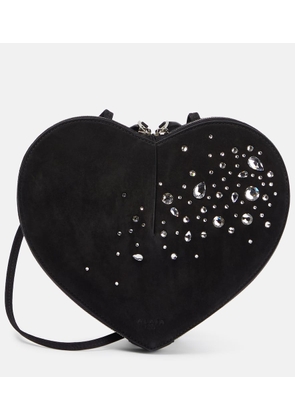Alaia Le Cour embellished suede shoulder bag