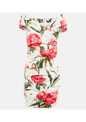 Dolce&Gabbana Floral cotton poplin minidress