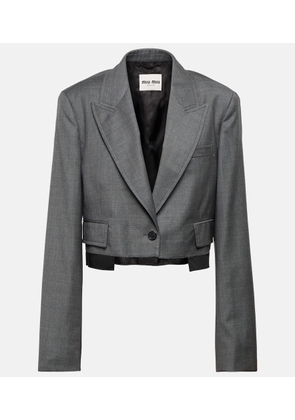 Miu Miu Cropped virgin wool blazer