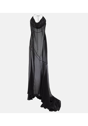 Alessandra Rich Silk georgette gown