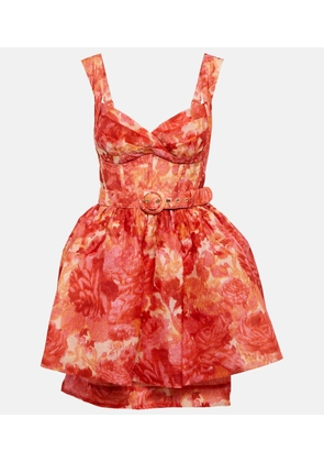 Zimmermann High Tide linen and silk minidress