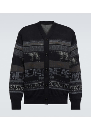 Sacai x Eric Haze jacquard cotton cardigan