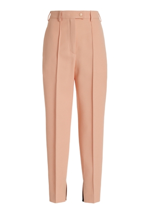 Prada High-Rise Stretch-Natté Wool Slim Pants - Moda Operandi