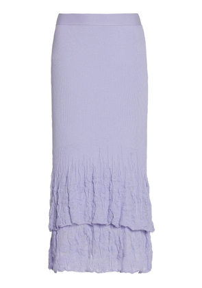 Bottega Veneta 2-in-1 Flower-Knit Cotton Skirt - Moda Operandi
