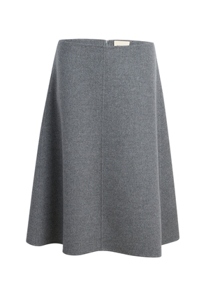 Khaite Nania Mid-Rise Cashmere Knee-Length Skirt - Moda Operandi