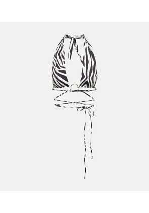 Same Pierced wrap bikini top