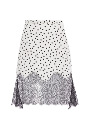 FRANÇOISE Exclusive Stevie Lace-Trimmed Silk Crepe Mini Skirt - Moda Operandi