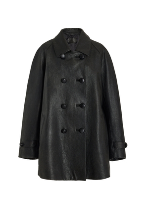 Prada Double-Breasted Leather Jacket - Moda Operandi