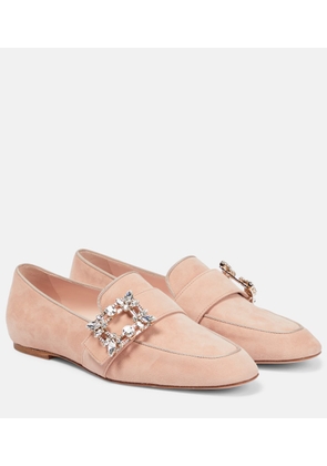 Roger Vivier Mini Broche suede loafers