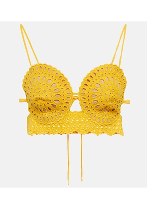 Stella McCartney Broderie anglaise crop top