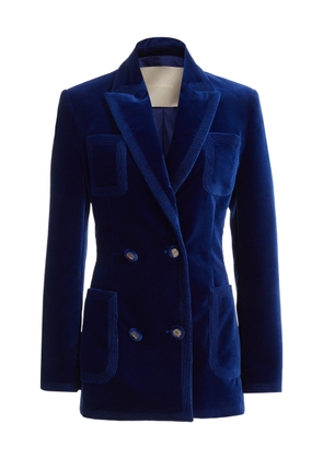 Elie Saab Velvet Double-Breasted Blazer - Moda Operandi