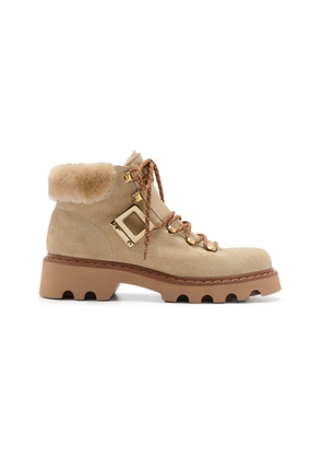 Roger Vivier Viv Rangers Truck Shearling Booties - Moda Operandi