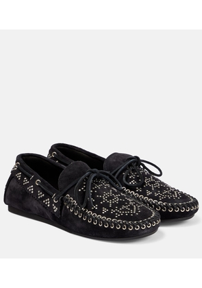 Isabel Marant Freen embellished suede moccasins