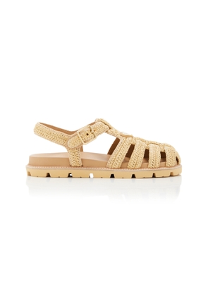 Prada Woven Raffia Fisherman Sandals - Moda Operandi